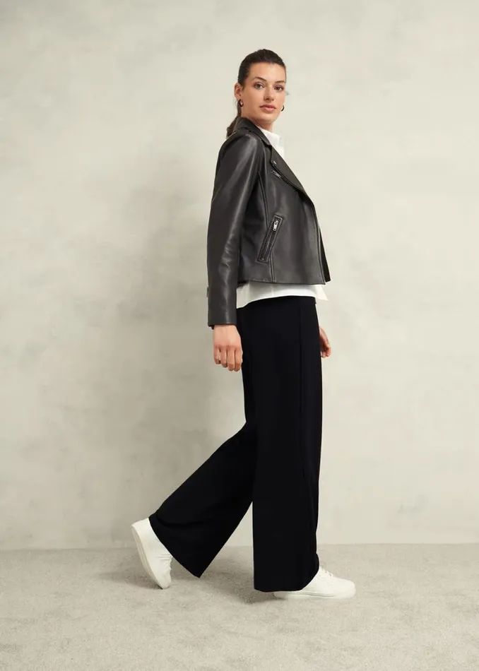 Women HOBBS Coats and Jackets Darby Leather Jacket Black