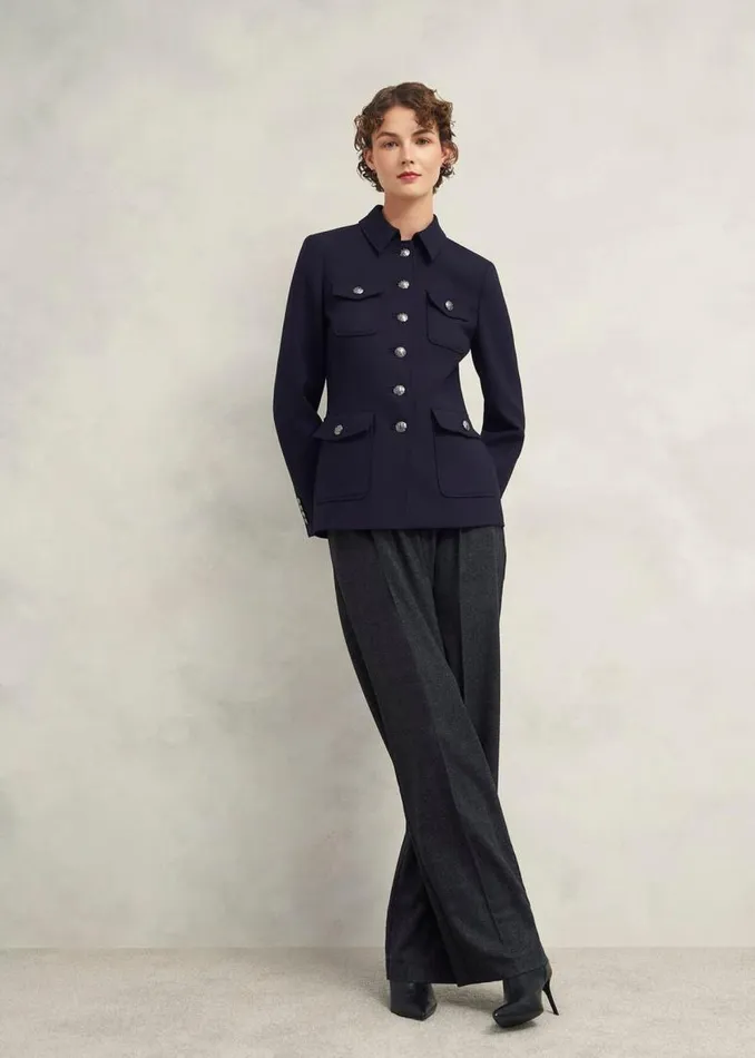 Women HOBBS Coats and Jackets Dorney Jacket With Wool Navy