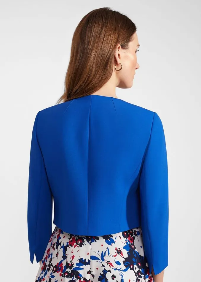 Women HOBBS Coats and Jackets Elize Crepe Jacket Lapis Blue