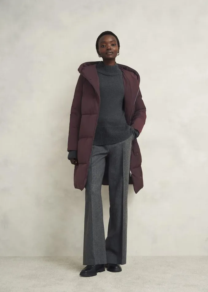 Women HOBBS Coats and Jackets Petite Darla Puffer Wine