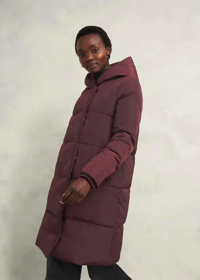 Women HOBBS Coats and Jackets Petite Darla Puffer Wine