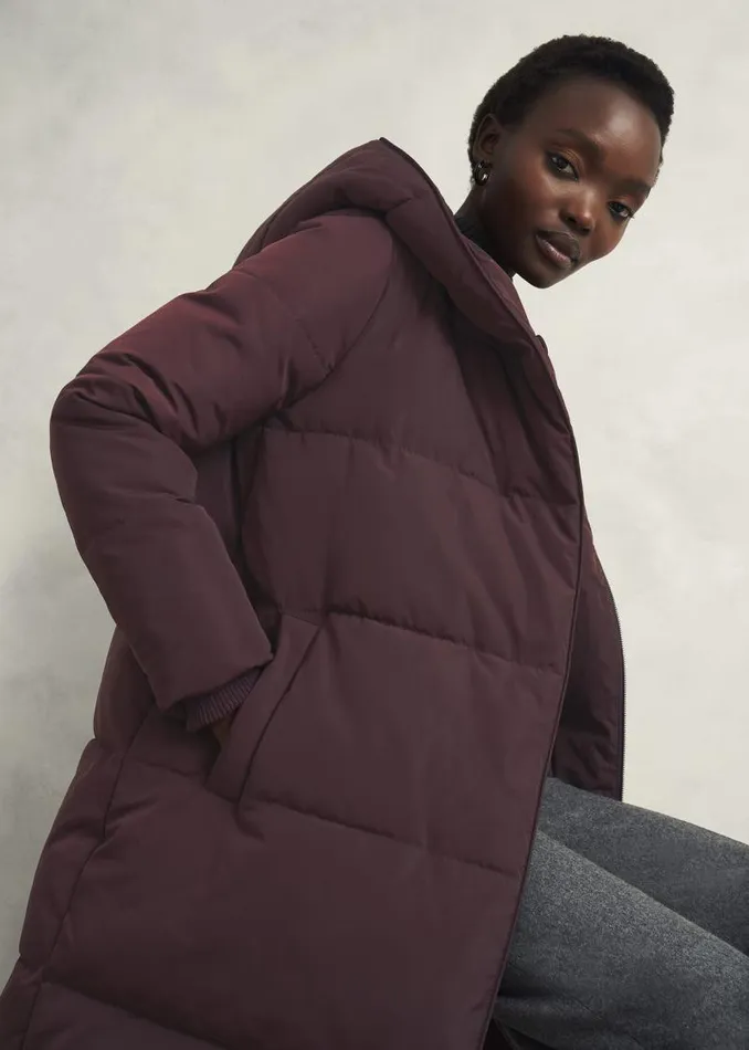 Women HOBBS Coats and Jackets Petite Darla Puffer Wine