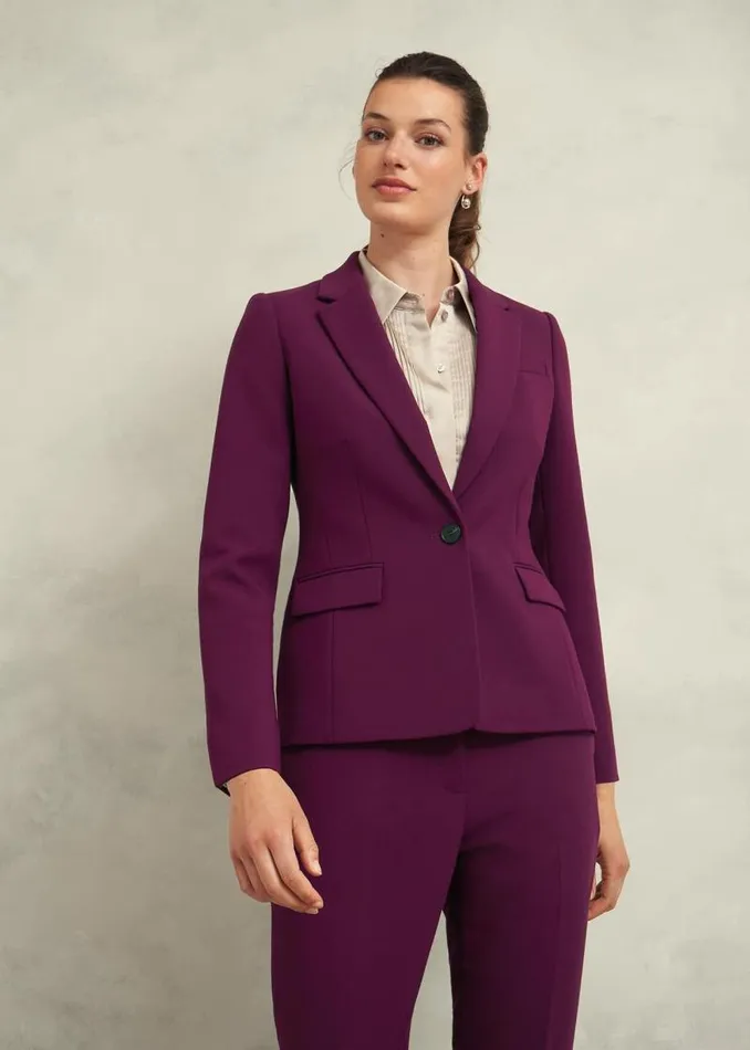 Women HOBBS Coats and Jackets Petite Sami Jacket Warm Plum