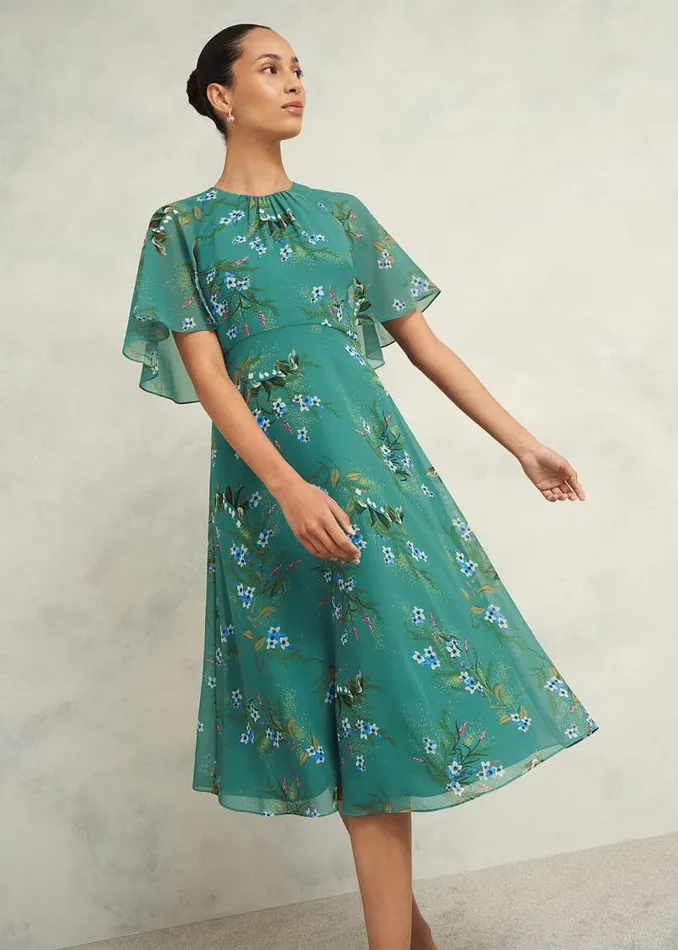 Women HOBBS Dresses and Jumpsuits Jaida Dress Green Multi