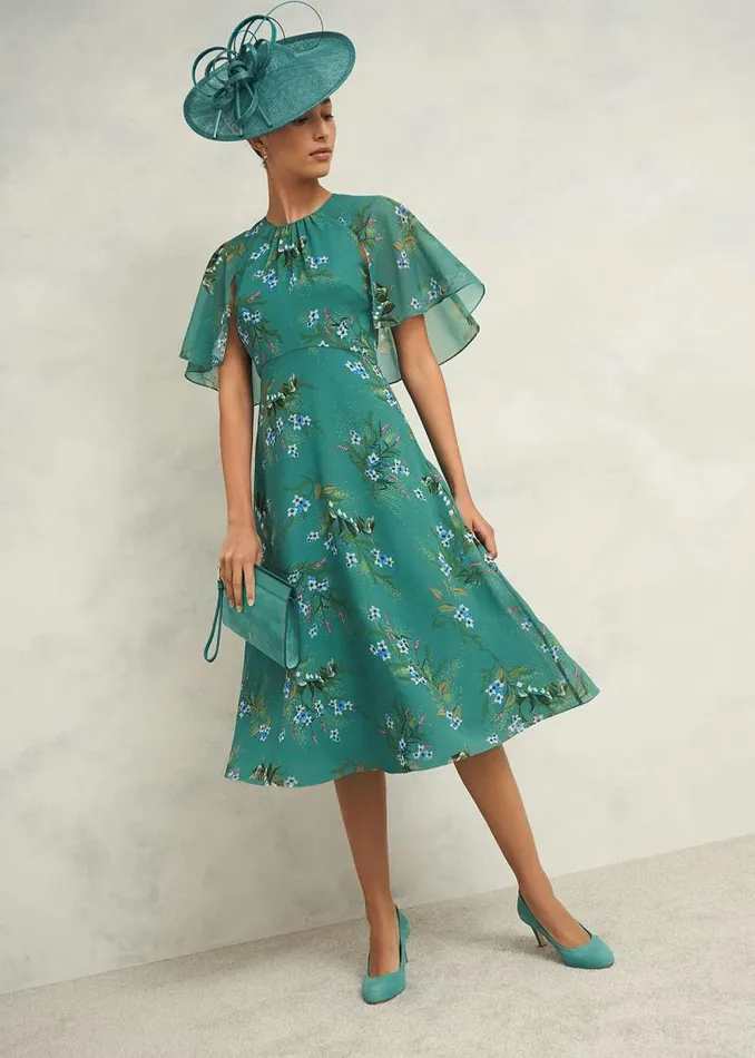 Women HOBBS Dresses and Jumpsuits Jaida Dress Green Multi