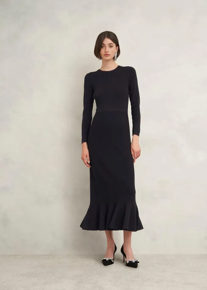 Women HOBBS Dresses and Jumpsuits Lucilla Knitted Dress Hobbs Black