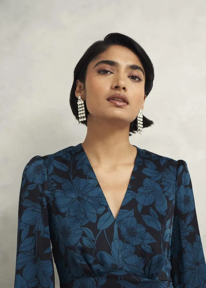 Women HOBBS Dresses and Jumpsuits Petite Romina Dress Black Kyanite
