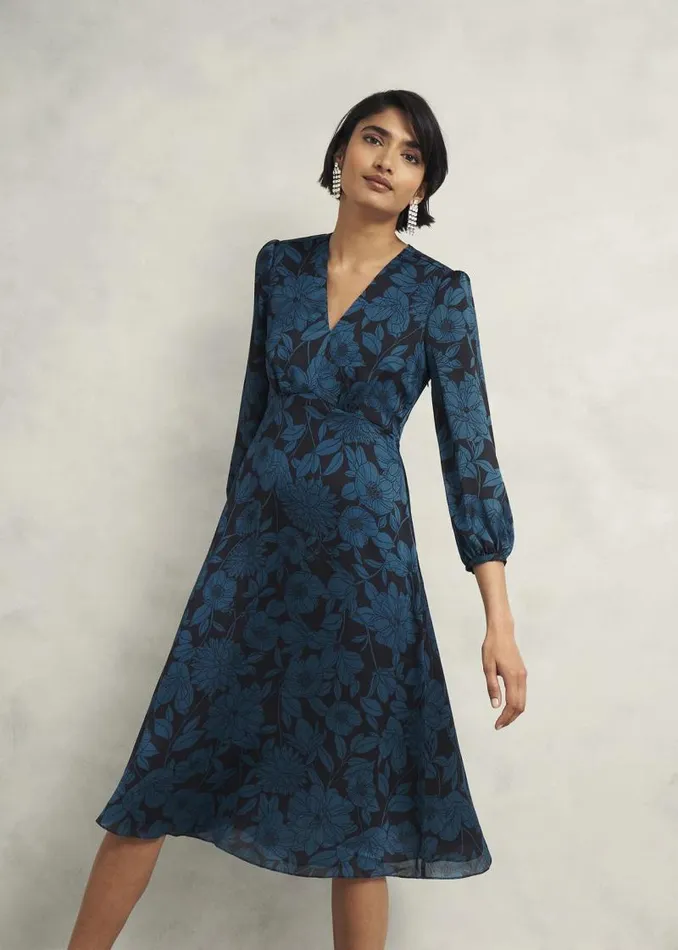 Women HOBBS Dresses and Jumpsuits Petite Romina Dress Black Kyanite