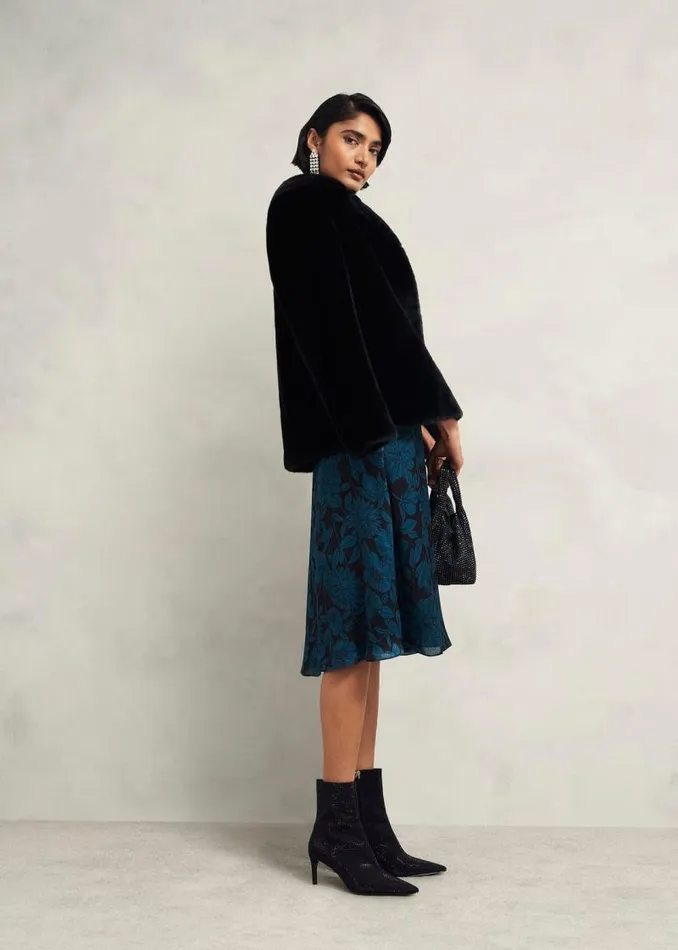 Women HOBBS Dresses and Jumpsuits Petite Romina Dress Black Kyanite