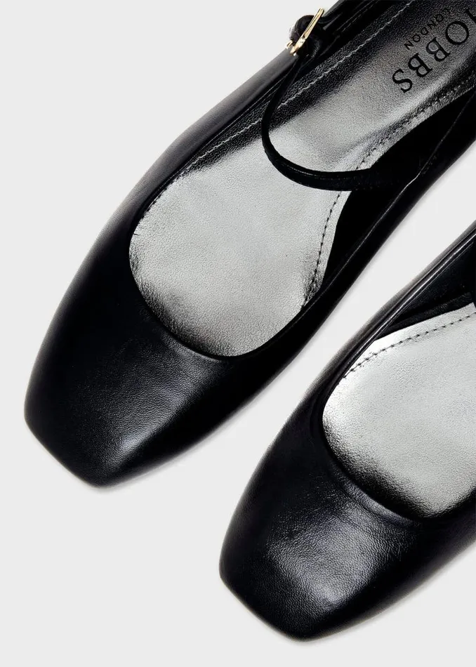 Women HOBBS Flats Chrissy Mary Jane Black