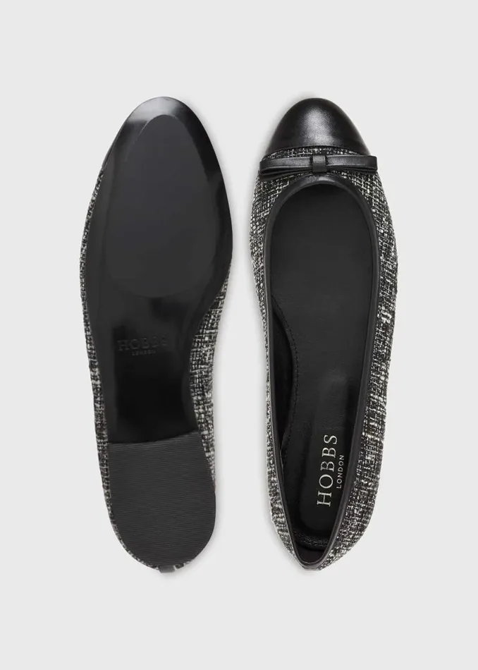 Women HOBBS Flats Diana Ballerina Tweed Women HOBBS Flats Diana Ballerina Tweed
