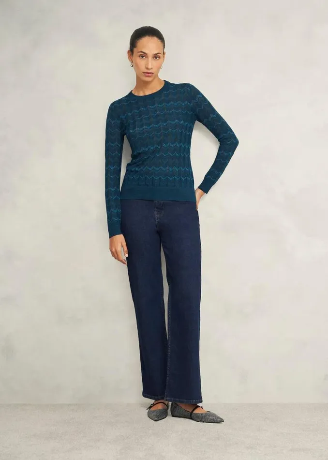 Women HOBBS Jumpers and Cardigans Chatham Sparkle Jumper Kyanite