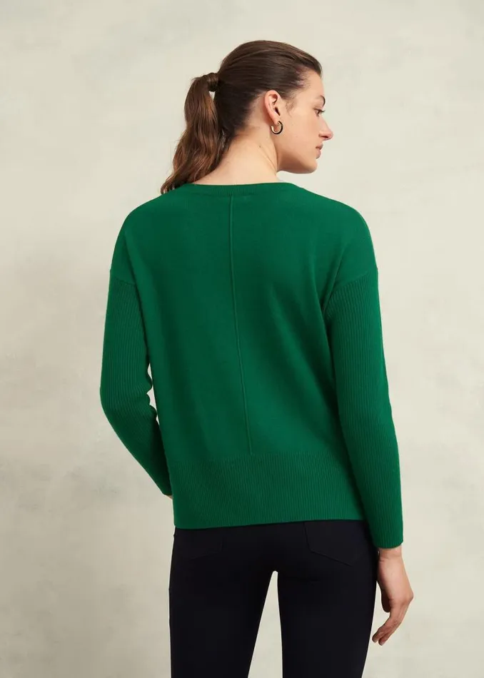 Women HOBBS Jumpers and Cardigans Devora Jumper With Cashmere Agate Green