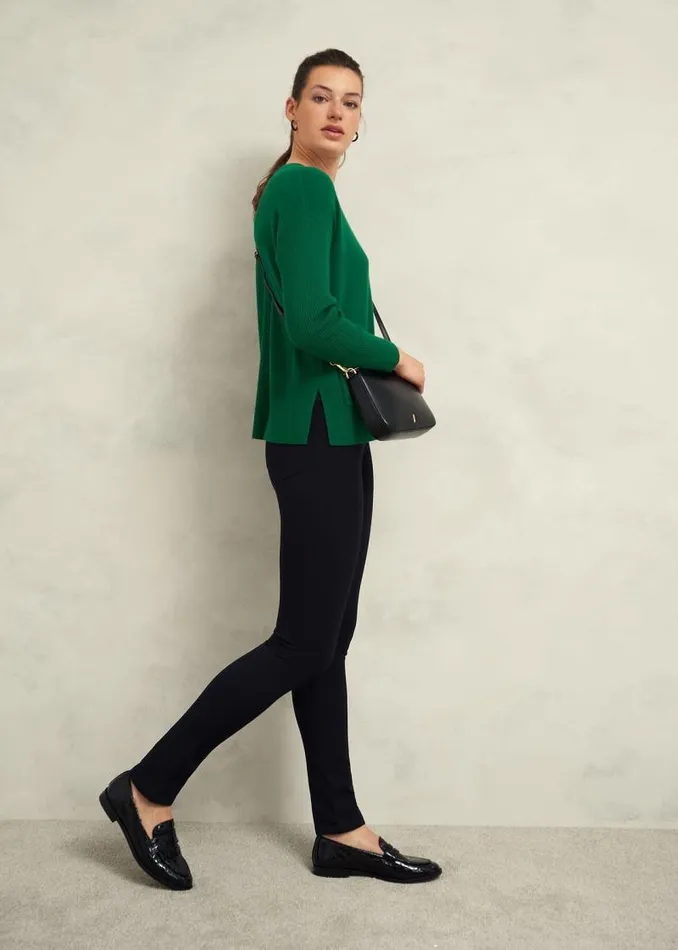 Women HOBBS Jumpers and Cardigans Devora Jumper With Cashmere Agate Green