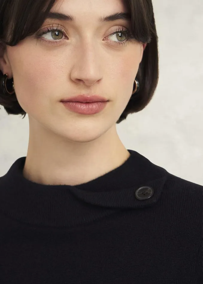 Women HOBBS Jumpers and Cardigans Talia Wool Cashmere Jumper Black