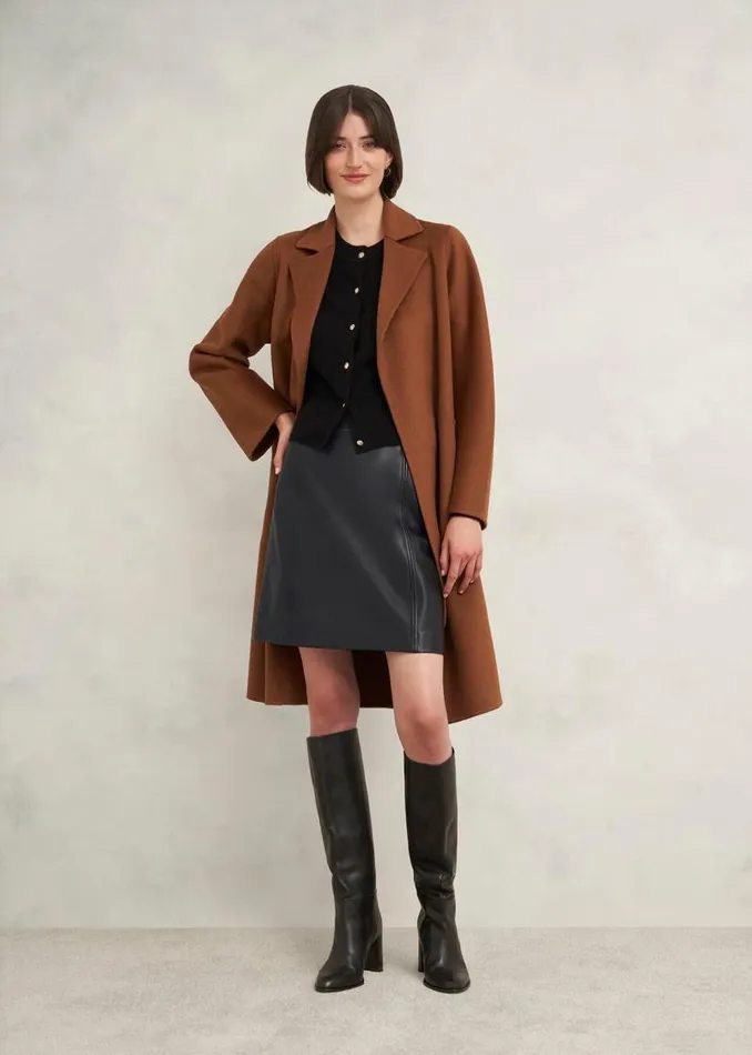 Women HOBBS Skirts Annabelle Leather Skirt Black