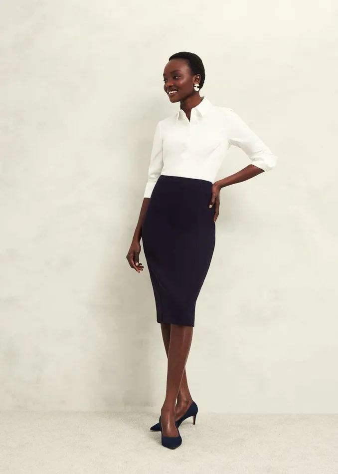 Women HOBBS Skirts Petite Aly Skirt Navy