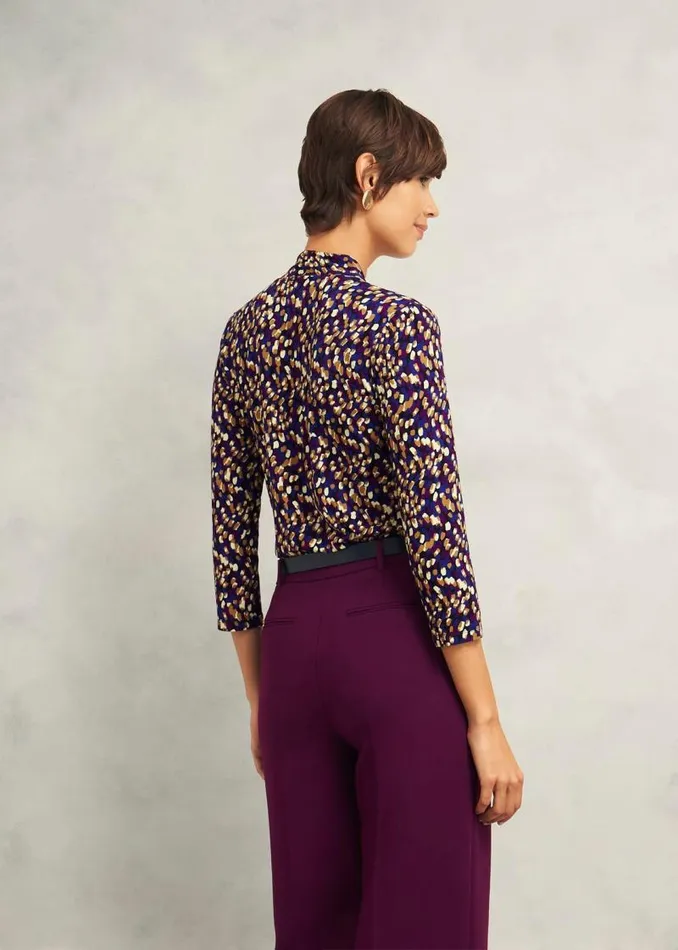 Women HOBBS Tops Aimee Printed Top Purple Multi