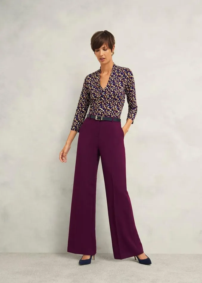 Women HOBBS Tops Aimee Printed Top Purple Multi