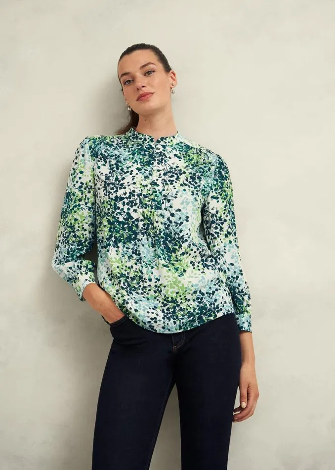 Women HOBBS Tops Beatrix Blouse Ivory Multi