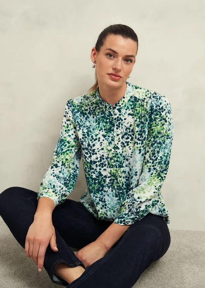 Women HOBBS Tops Beatrix Blouse Ivory Multi