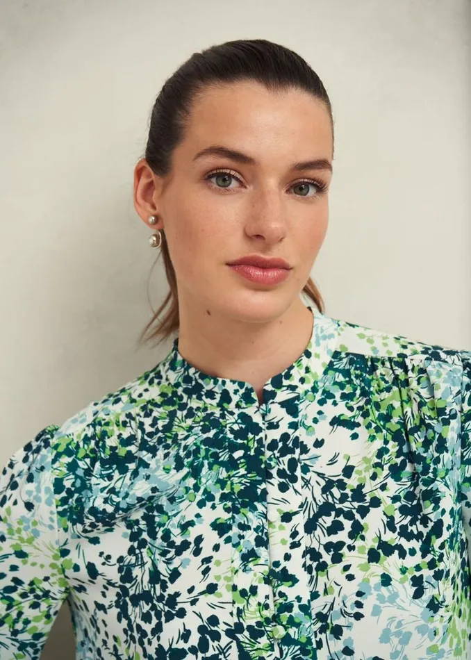 Women HOBBS Tops Beatrix Blouse Ivory Multi