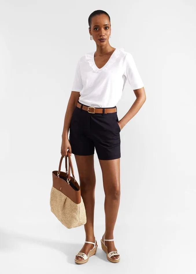 Women HOBBS Tops Mariella Cotton Broderie Top Hobbs White