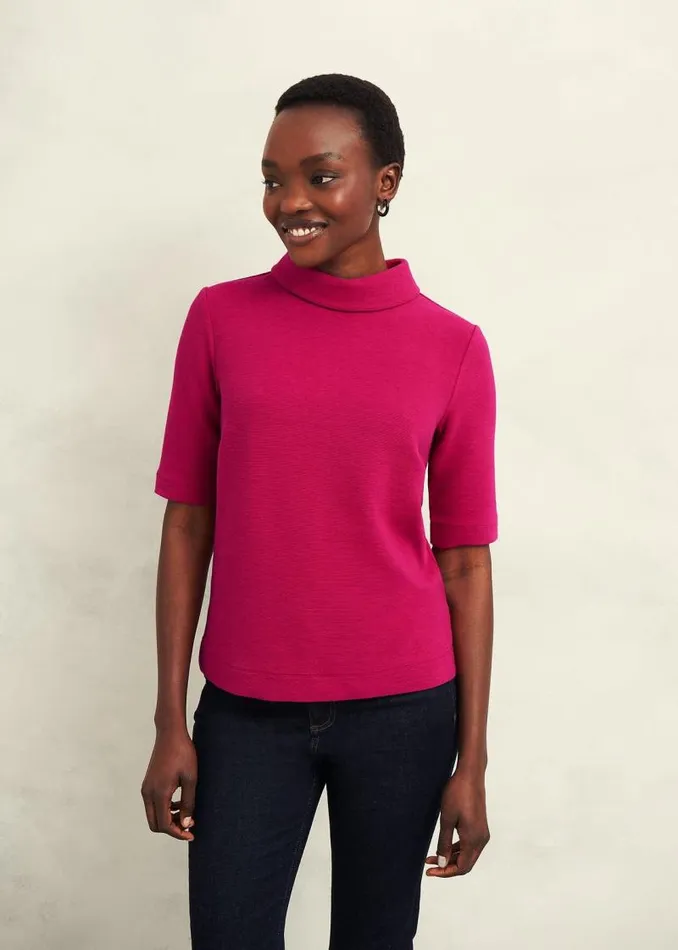 Women HOBBS Tops Tali Textured Top Cranberry
