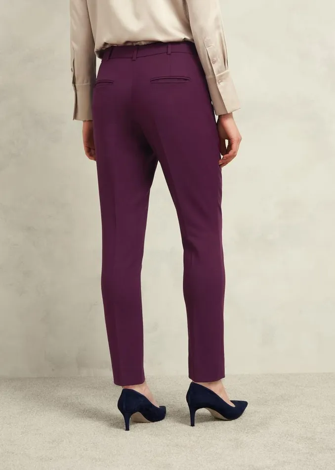 Women HOBBS Trousers Petite Sami Trousers Warm Plum