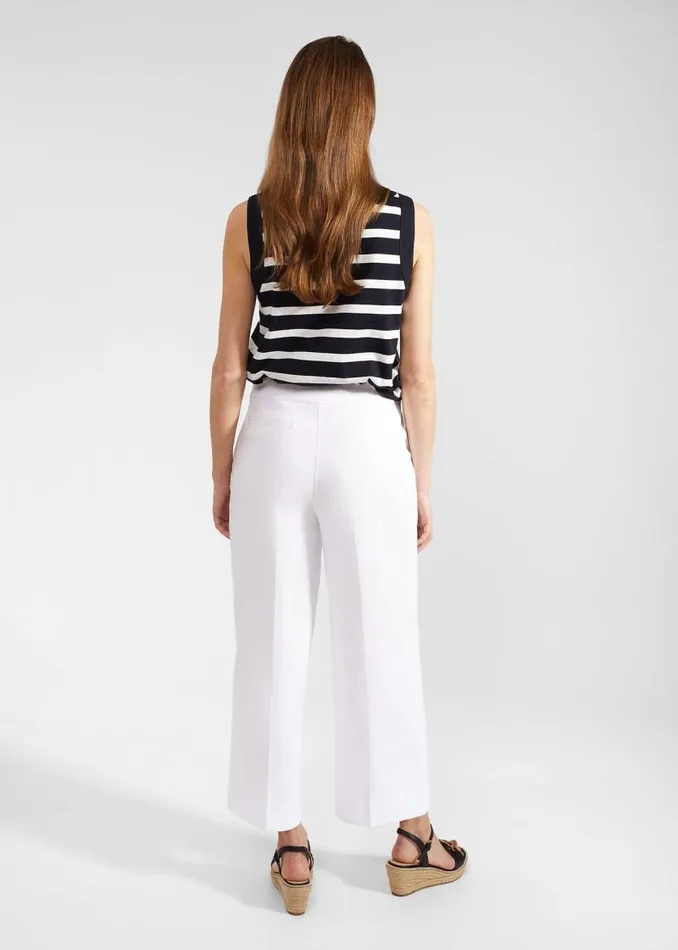 Women HOBBS Trousers Simone Crop Trousers White