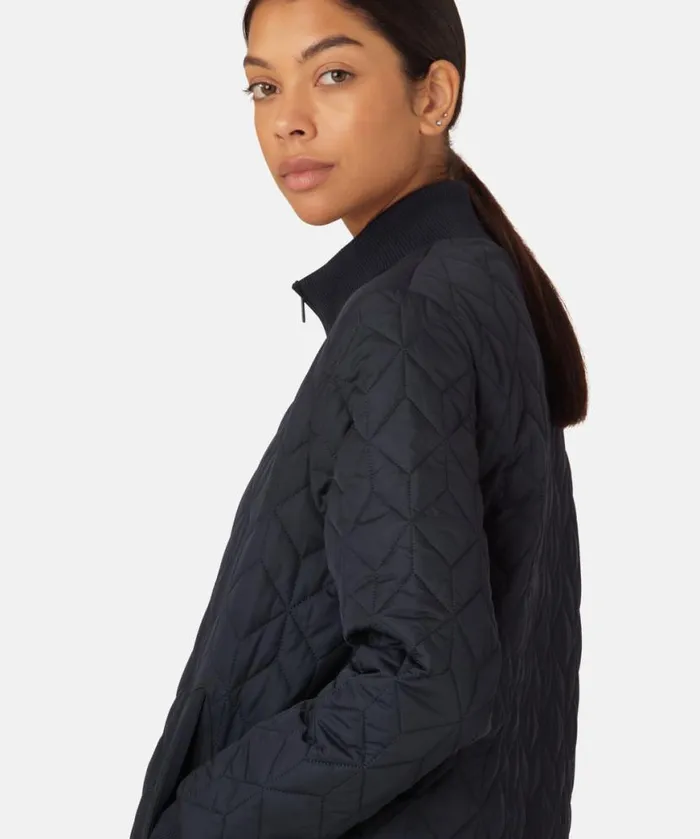 Women Ilse Jacobsen Padded Quilt Coat 8211 Dark Indigo