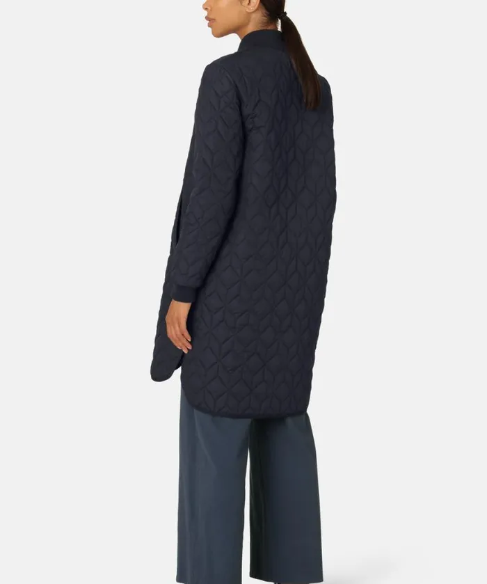 Women Ilse Jacobsen Padded Quilt Coat 8211 Dark Indigo