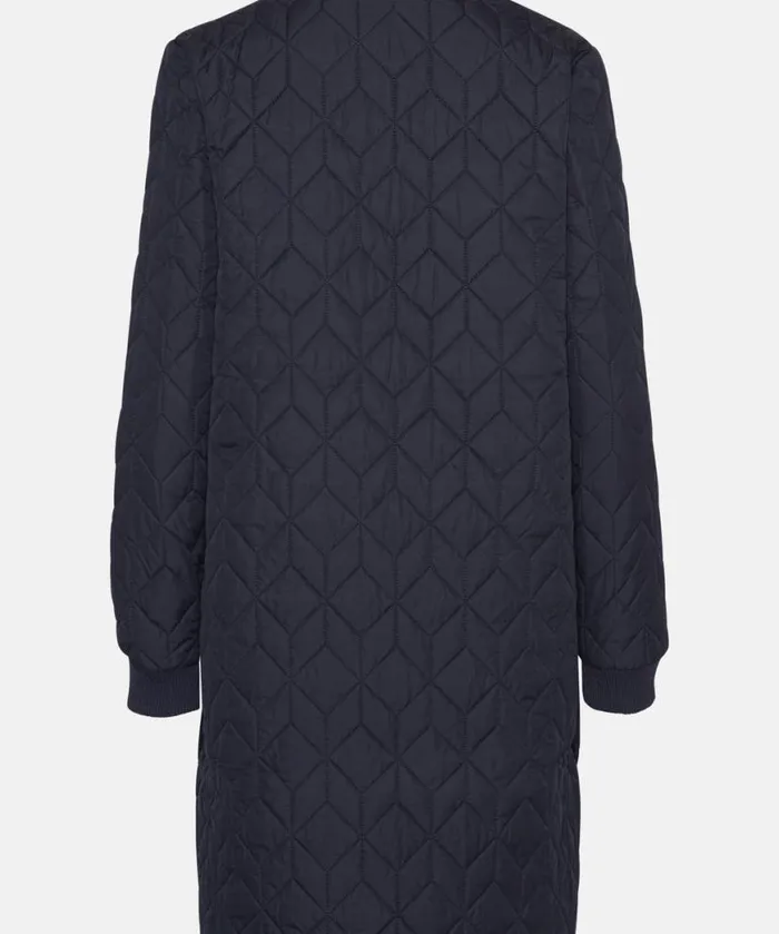 Women Ilse Jacobsen Padded Quilt Coat 8211 Dark Indigo
