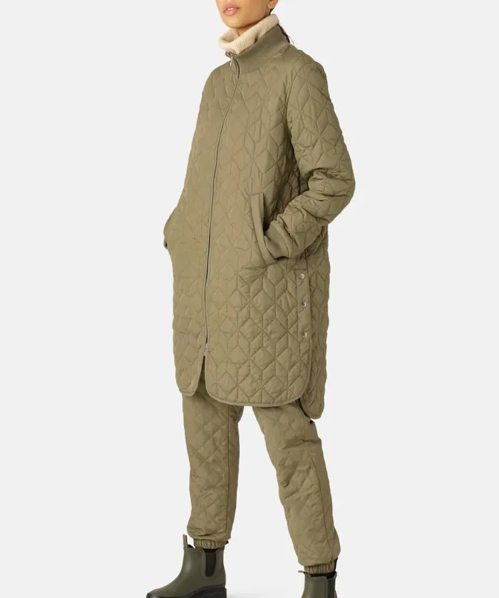 Women Ilse Jacobsen Padded Quilt Coat 8211 Sage