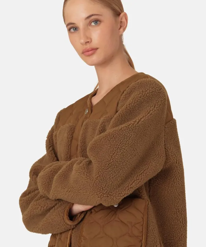 Women Ilse Jacobsen Quilt Fleece Jacket 8211 Walnut Women Ilse Jacobsen Quilt Fleece Jacket 8211 Walnut