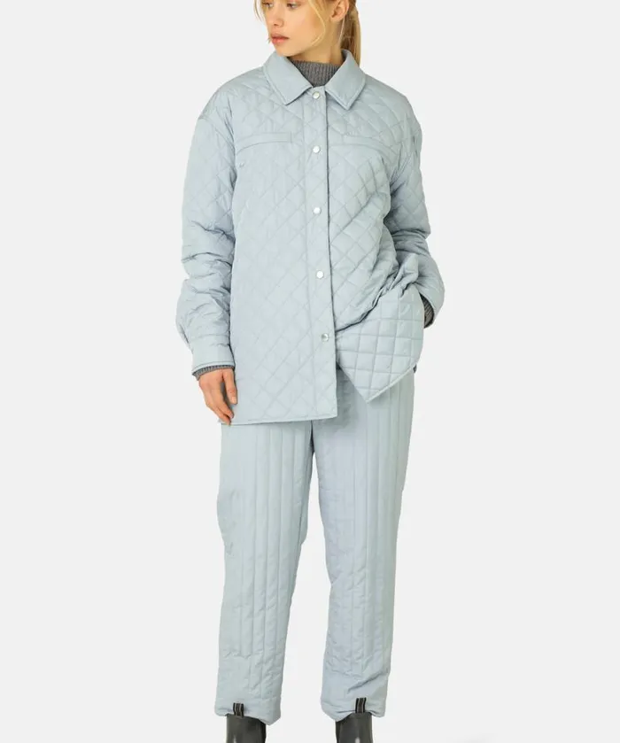 Women Ilse Jacobsen Quilt Jacket 8211 Pale Petroleum