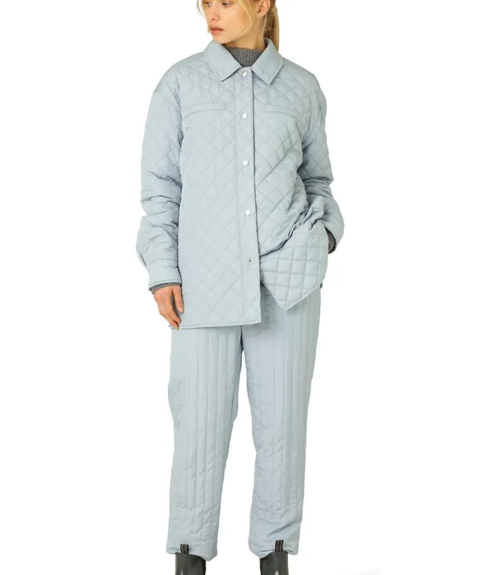 Women Ilse Jacobsen Quilt Jacket 8211 Pale Petroleum Women Ilse Jacobsen Quilt Jacket 8211 Pale Petroleum