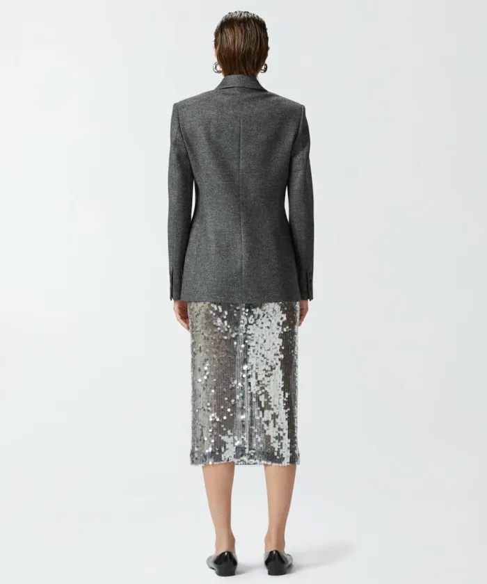 Women Jackets Pinko Salt And Pepper Patterned Flannel Blazer Blackgrey Women Jackets Pinko Salt And Pepper Patterned Flannel Blazer Blackgrey
