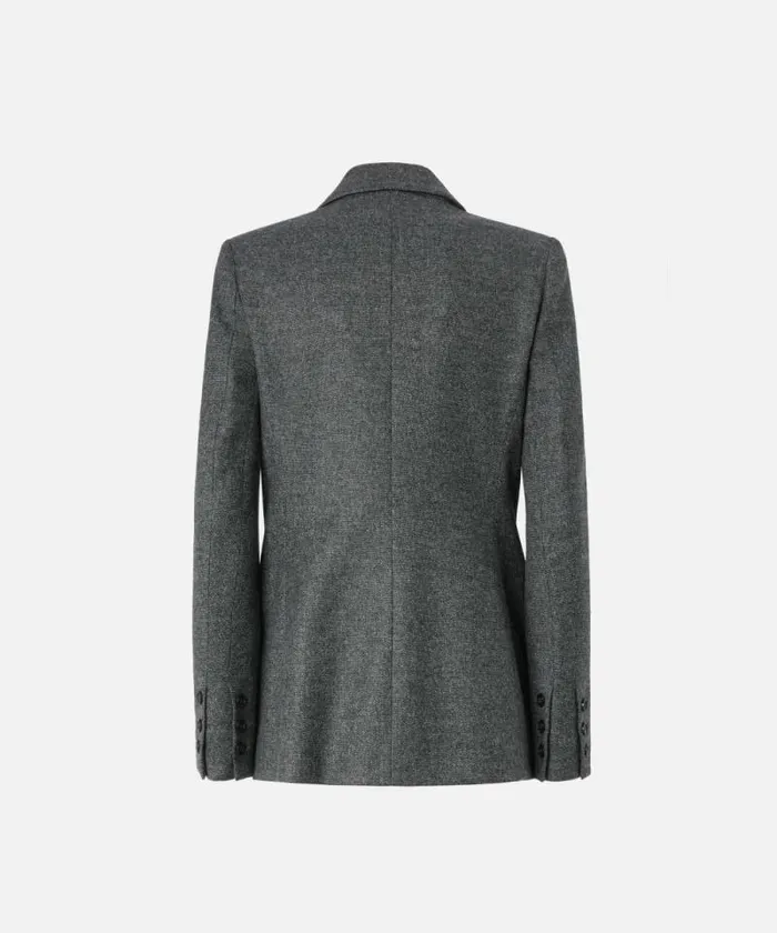 Women Jackets Pinko Salt And Pepper Patterned Flannel Blazer Blackgrey Women Jackets Pinko Salt And Pepper Patterned Flannel Blazer Blackgrey