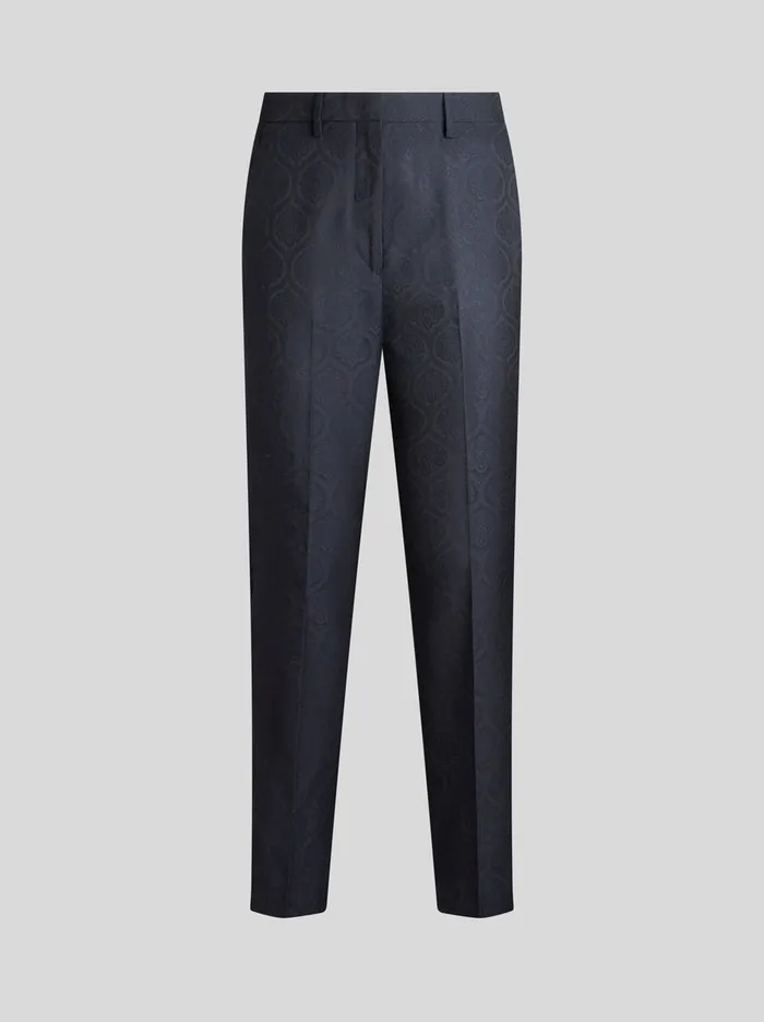Women Jacquard Cigarette Trousers Etro Trousers