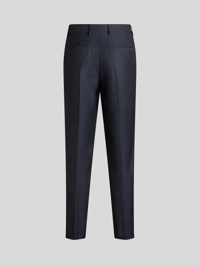 Women Jacquard Cigarette Trousers Etro Trousers