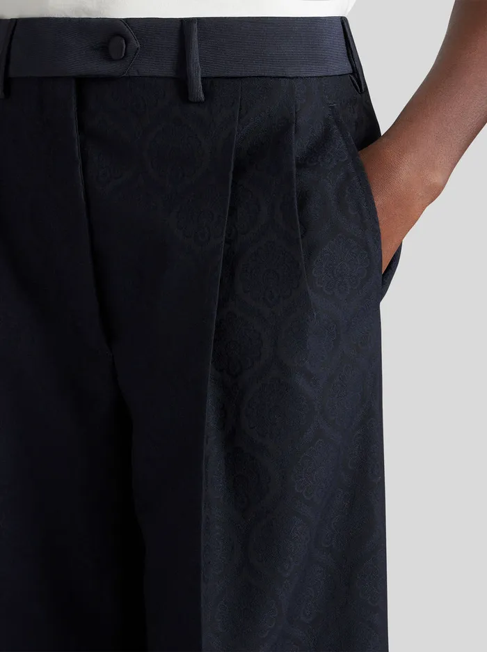 Women Jacquard Fabric Trousers Etro Trousers