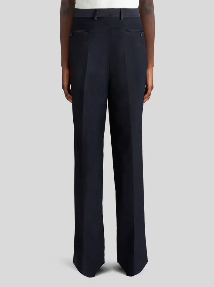 Women Jacquard Fabric Trousers Etro Trousers