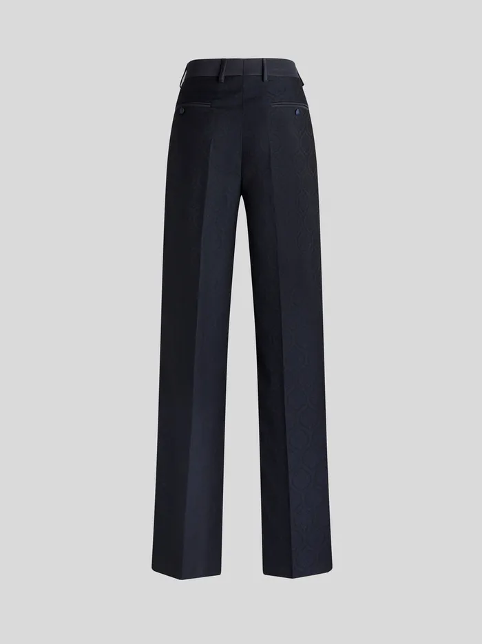 Women Jacquard Fabric Trousers Etro Trousers