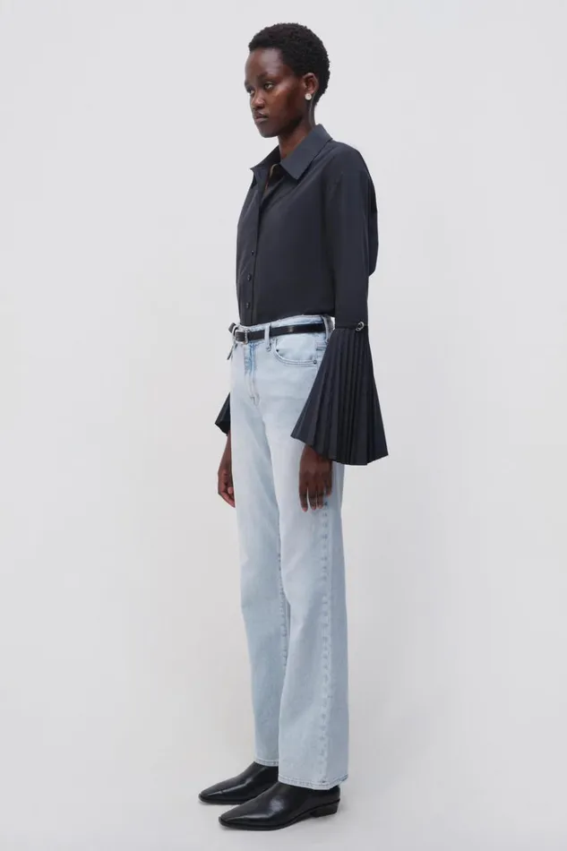 Women Jordy Shirt Black Jonathan Simkhai Tops and Bodysuits