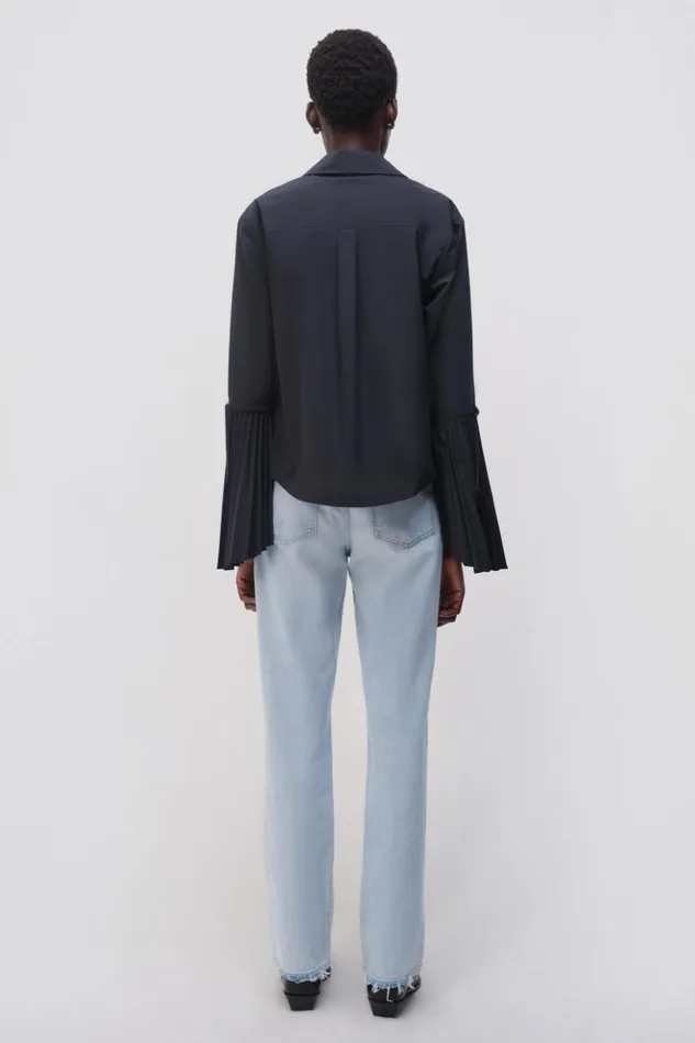 Women Jordy Shirt Black Jonathan Simkhai Tops and Bodysuits