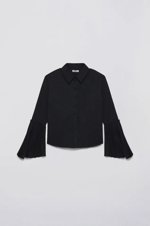 Women Jordy Shirt Black Jonathan Simkhai Tops and Bodysuits