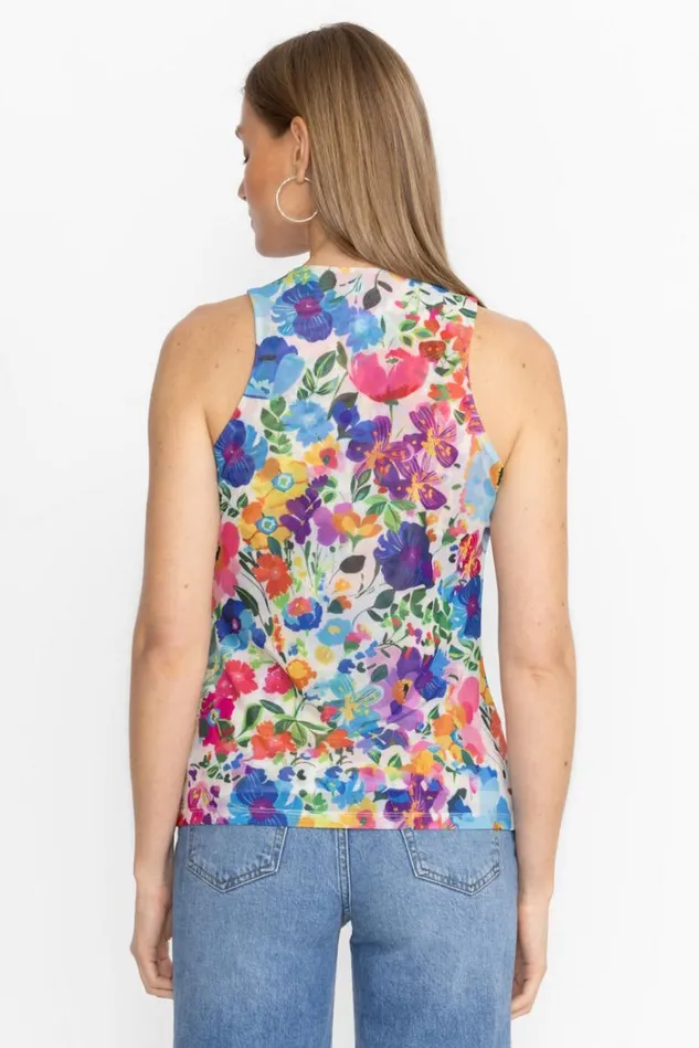 Women KASSANDRA MESH TANK Wild Blooms Johnny Was Tops Women KASSANDRA MESH TANK Wild Blooms Johnny Was Tops