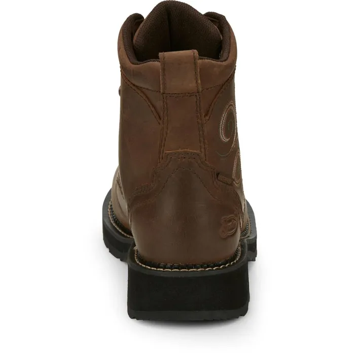 WOMEN Katerina 6034 Steel Toe Waterproof Work Boot Aged Bark Justin Boots Work