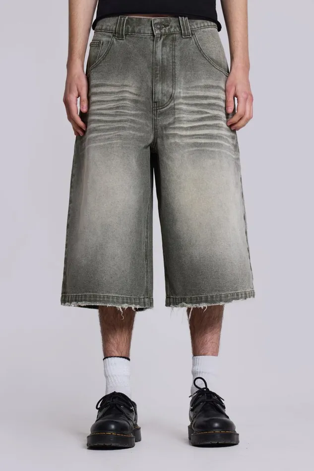 Women Khaki Colossus Jorts Jaded London Jeans